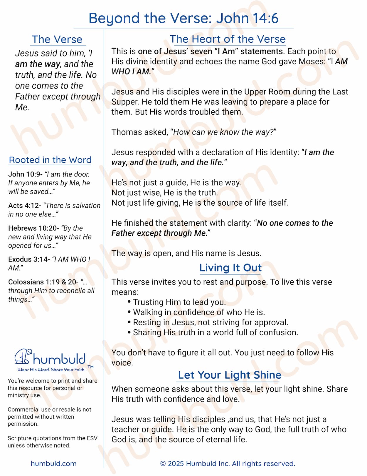 Free John 14:6 Beyond the Verse PDF