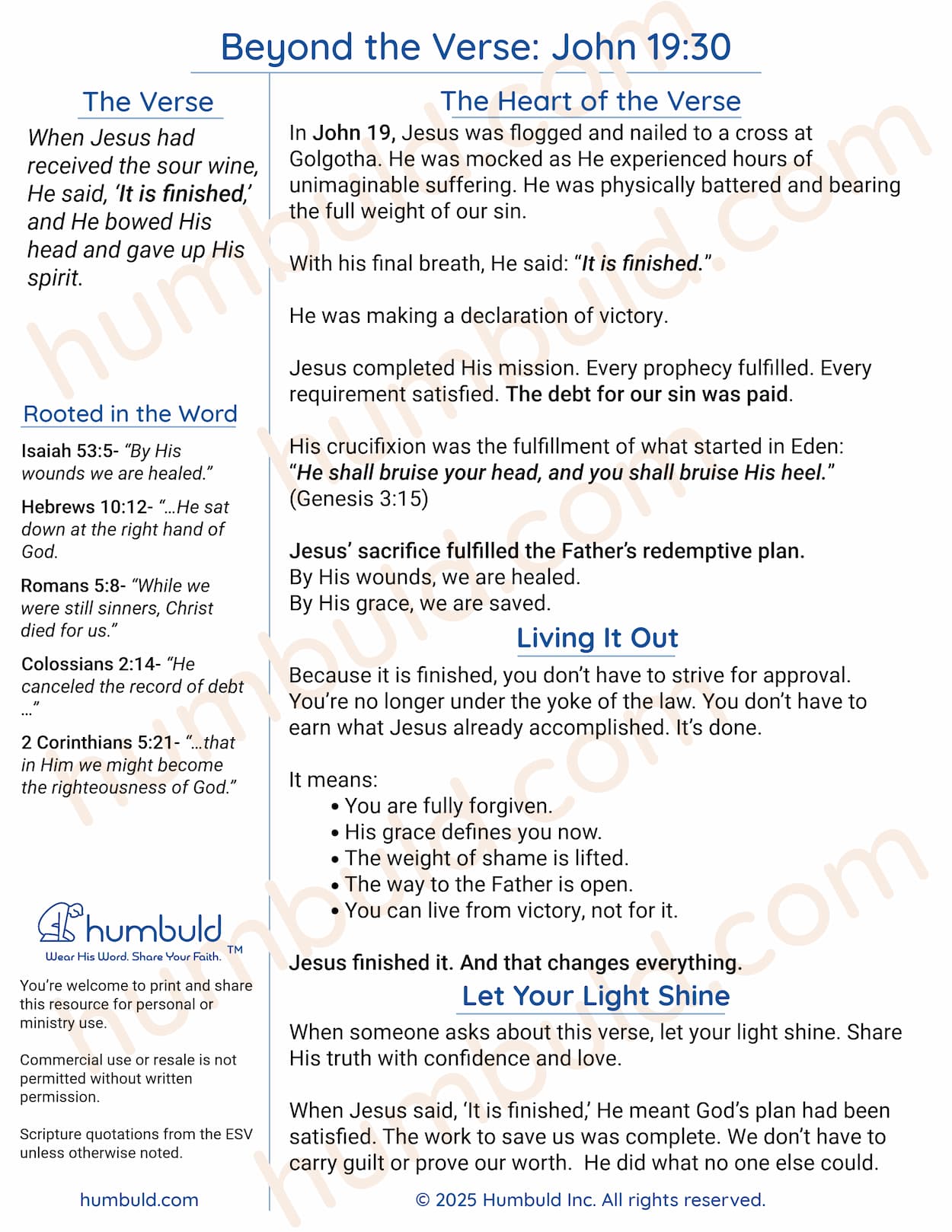 Free John 19:30 Beyond the Verse PDF